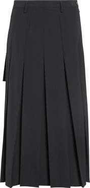 MM6 Maison Margiela Pleated Virgin Wool Blend Midi Skirt
