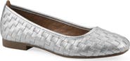 White Mountain Footwear Boccie Woven Leather Ballet Flat