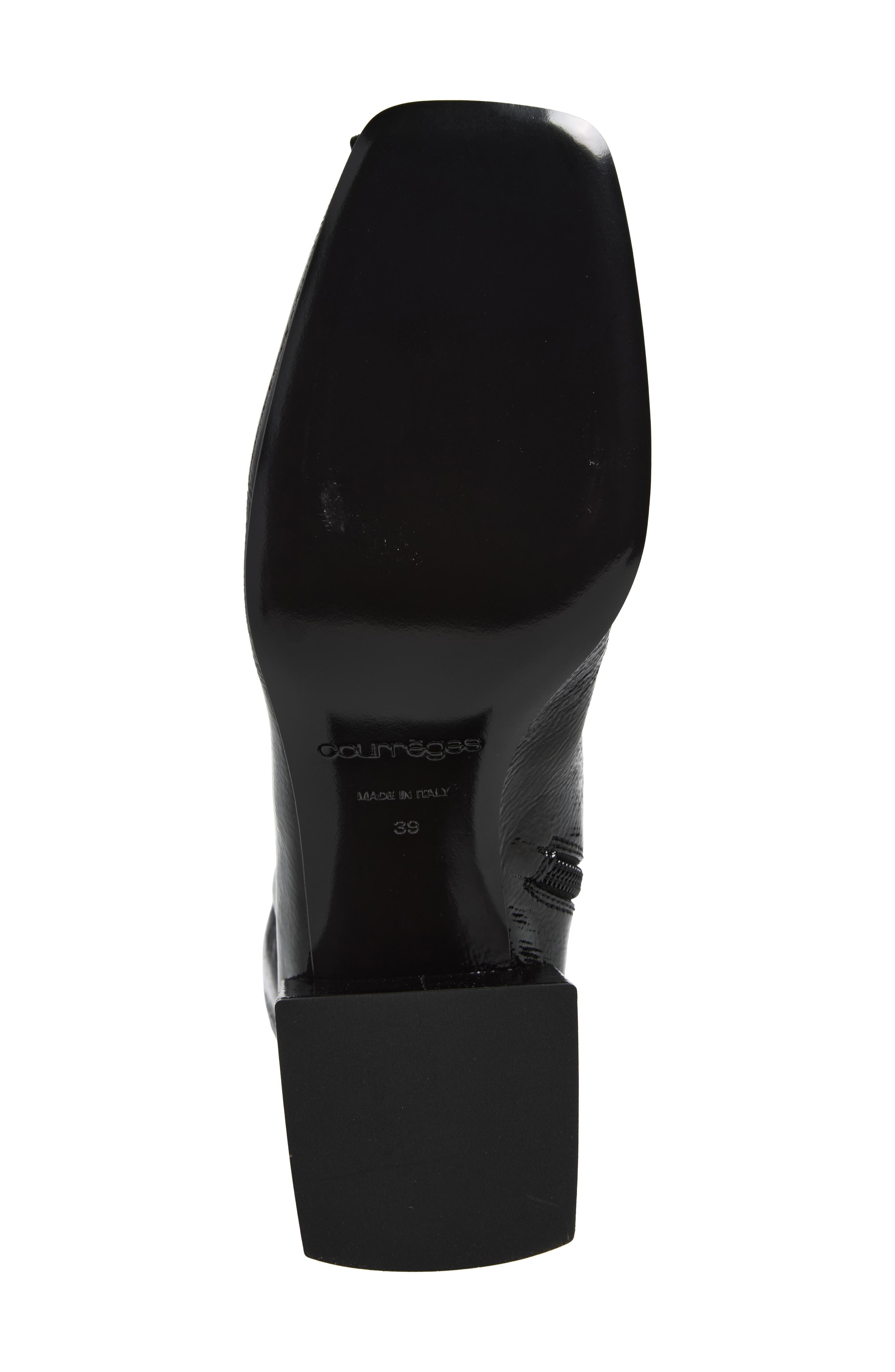 Courrèges Re-edition Vinyl Ankle Boot, Alternate, color, Black