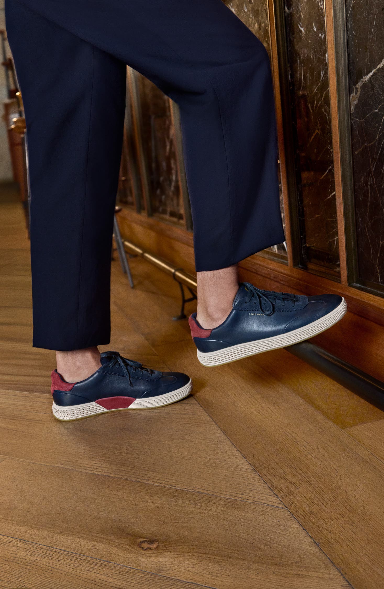 GrandPro Turf SkyWeave Sneaker, Alternate, color, NAVY BLAZER / CLARET / IVORY