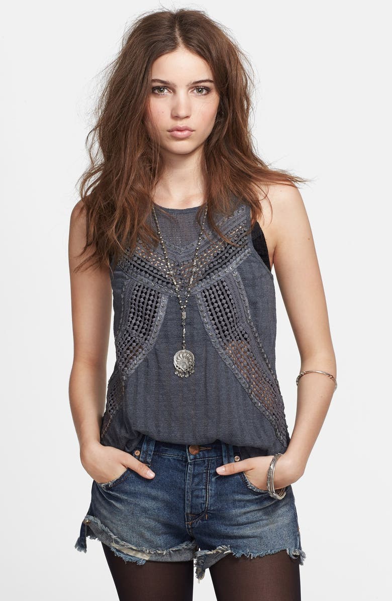 Free People 'Trinity' Embellished High/Low Tank, Main, color, 