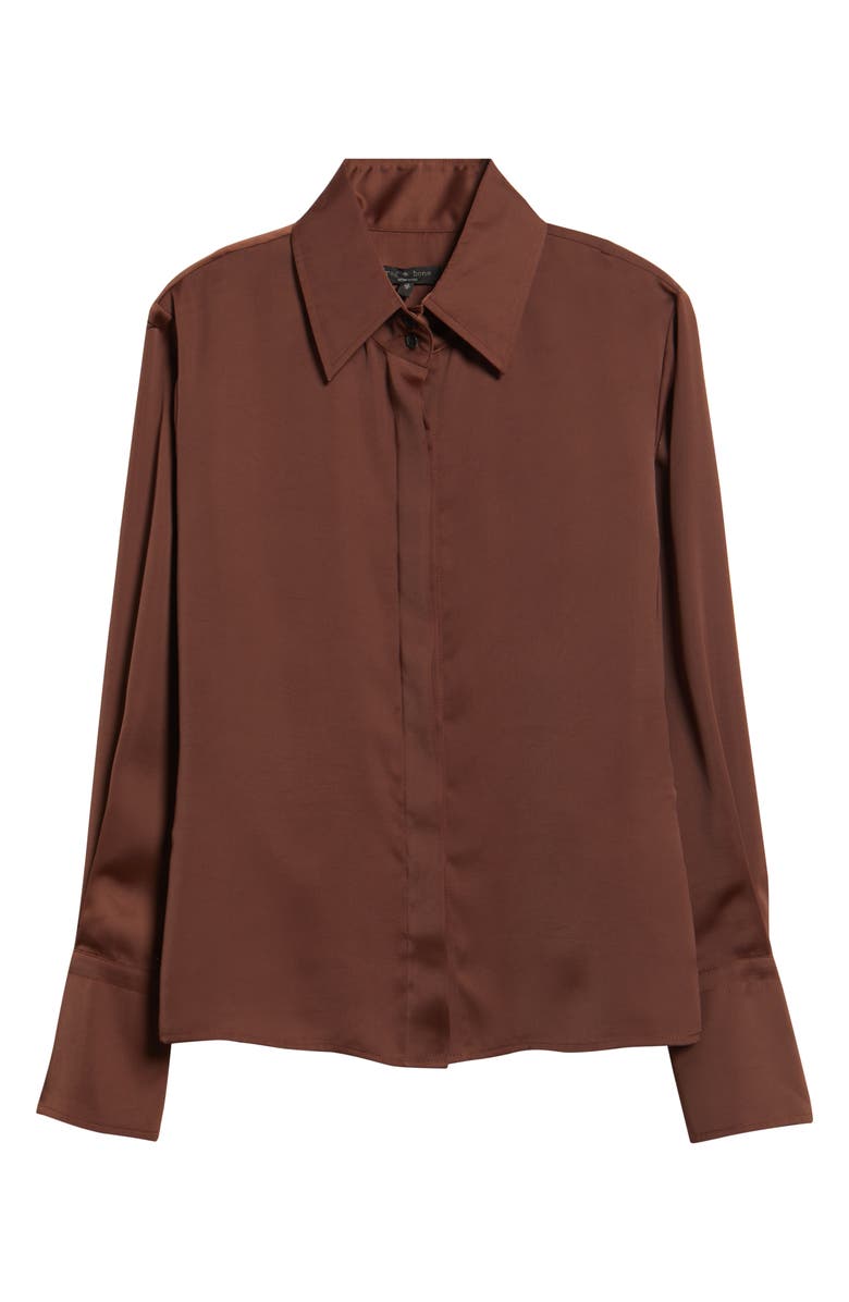 rag & bone Button Front Camisole Blouse, Alternate, color, Umber