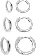 Adornia Set of 3 Huggie Hoop Earrings