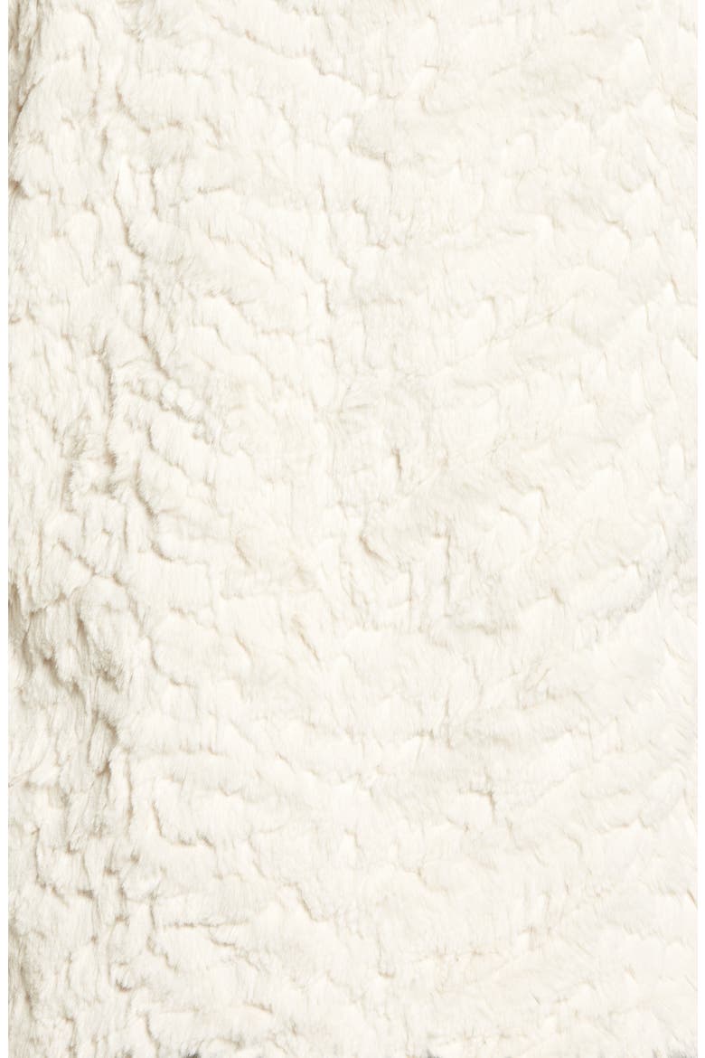 Silky Faux Fur Shawl Collar Vest, Alternate, color, WHITE