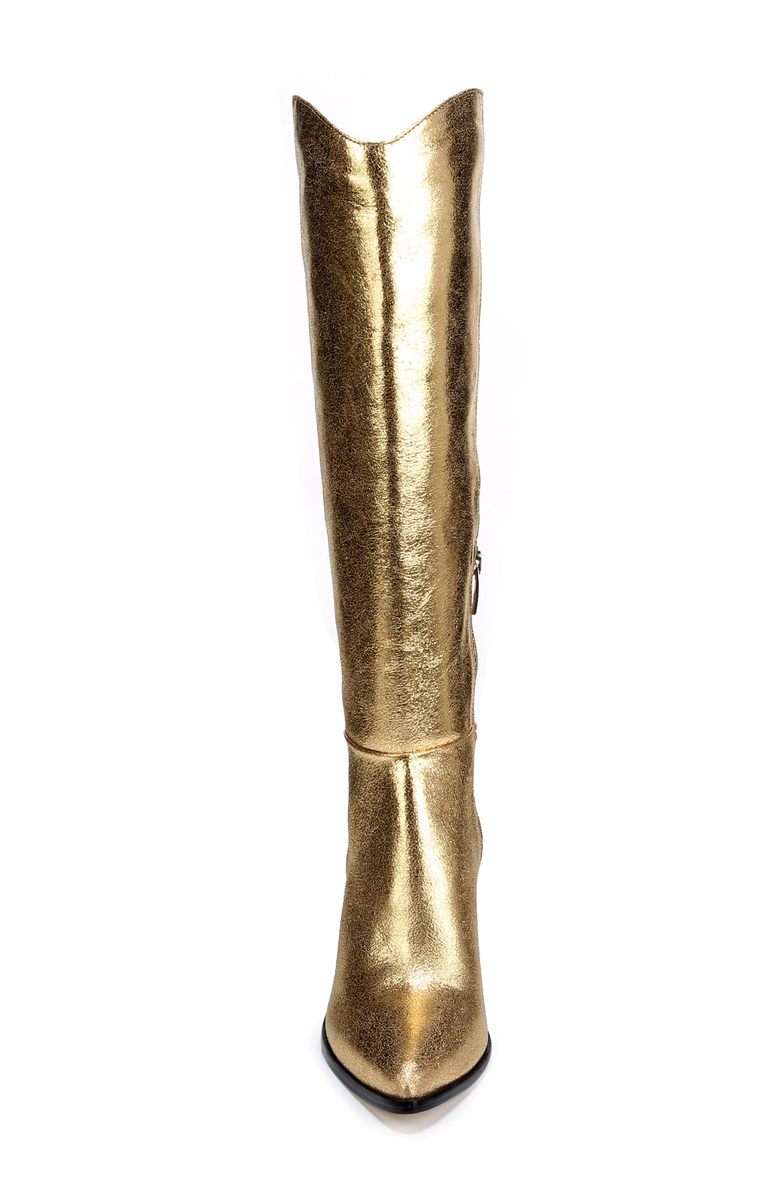Ticada Knee High Boot, Alternate, color, GOLD