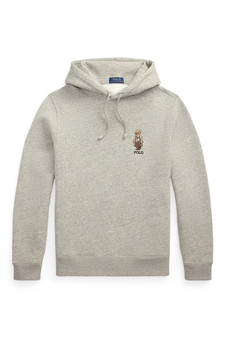 Polo Bear Hoodie, Alternate, color, LOFT HEATHER BEAR