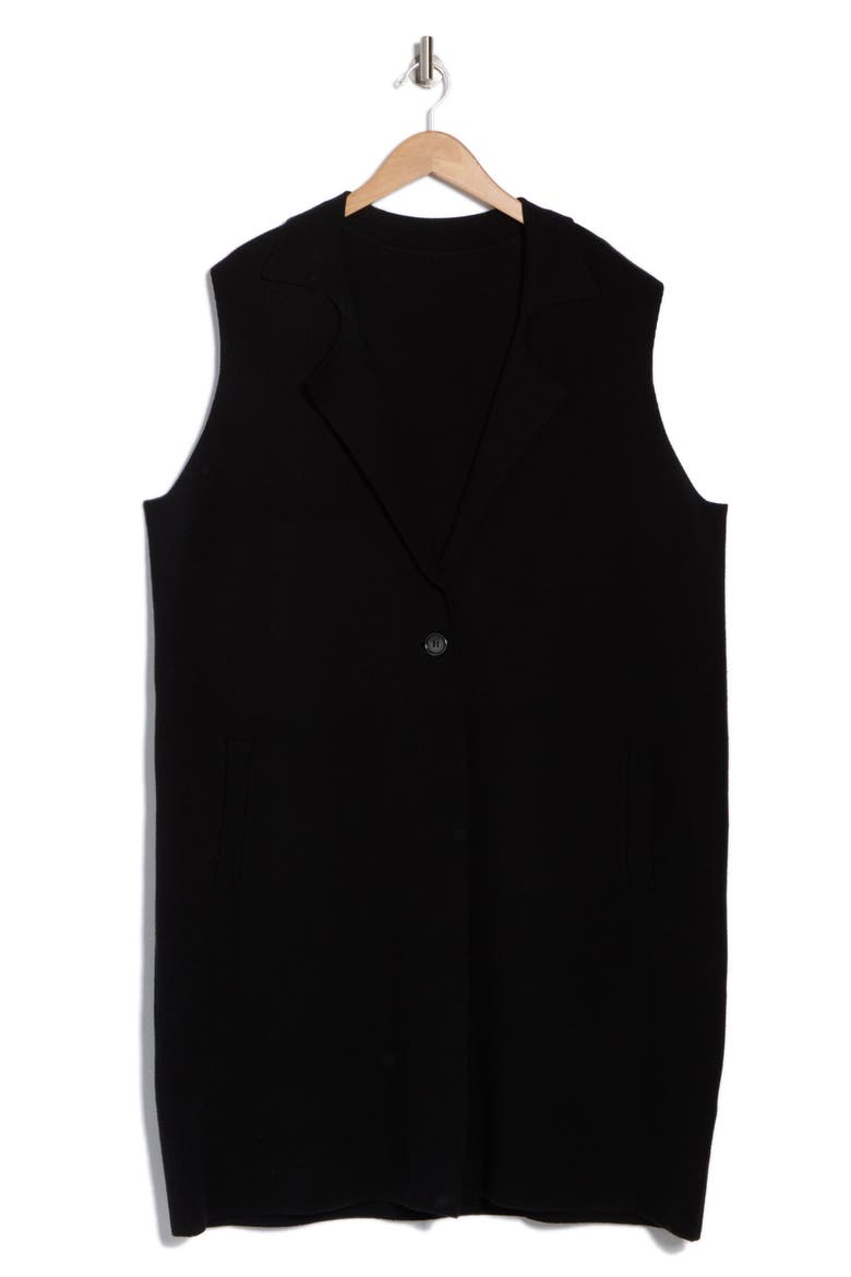 Whitney Longline Vest, Alternate, color, BLACK