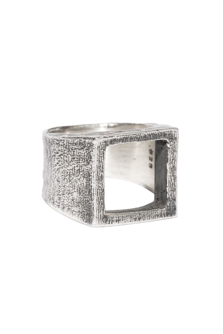 Square Silver Ring, Main, color, Sterling Silver