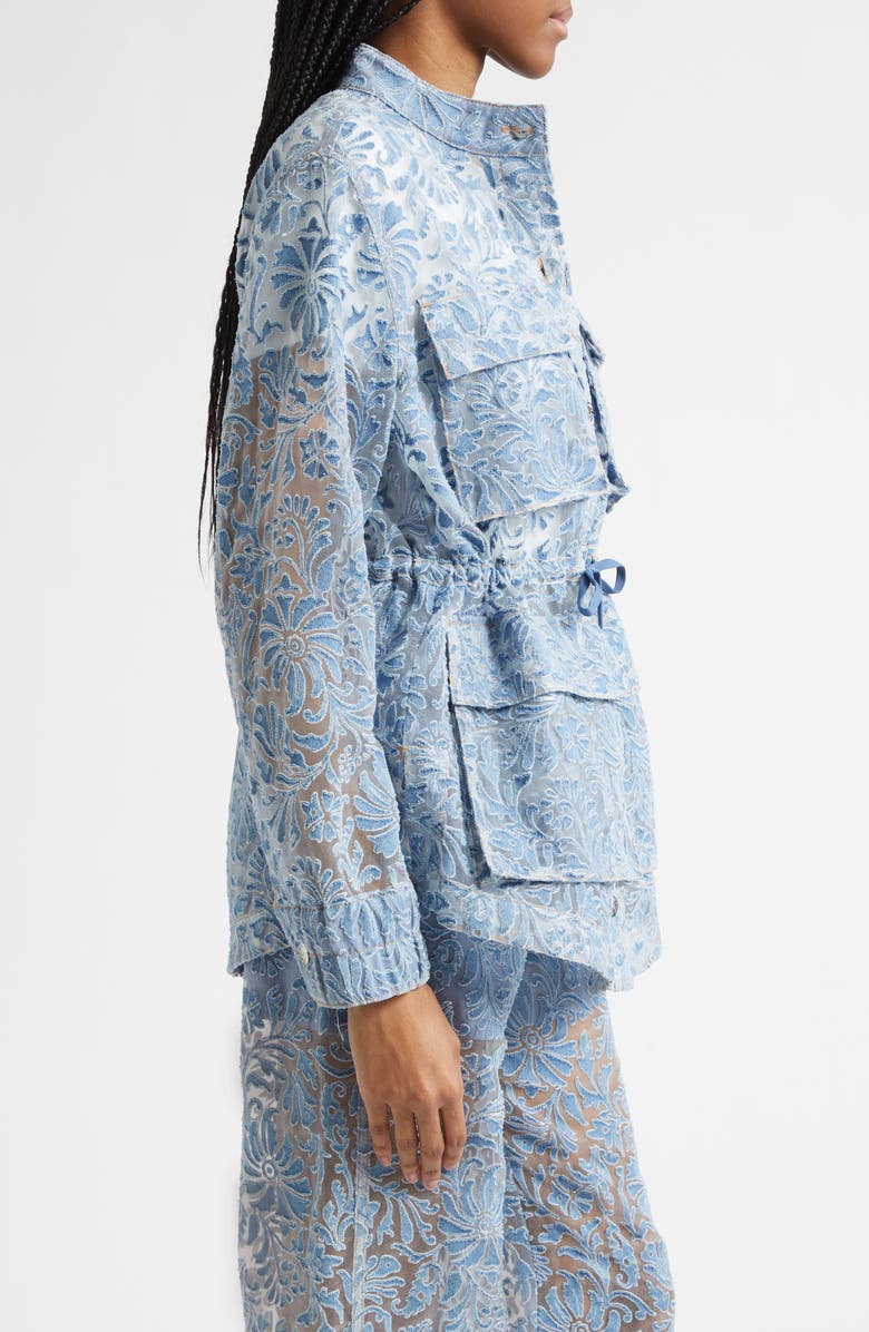Veronica Beard Lane Burnout Floral Jacket, Alternate, color, Lakeshore