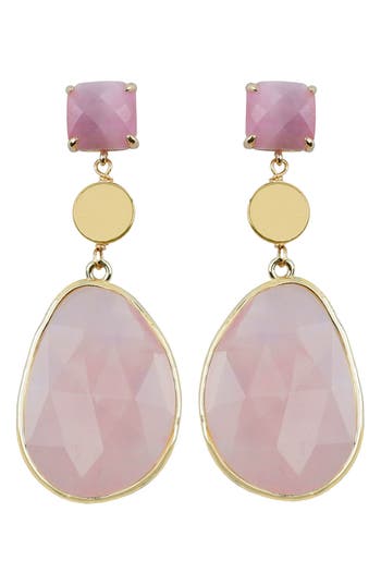 Panacea Pink Stone Drop Earrings In Pink