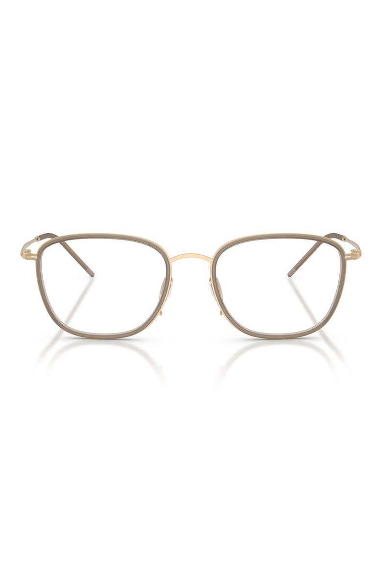 53mm Pillow Optical Glasses, Main, color, MATTE PALE GOLD / DEMO LENS