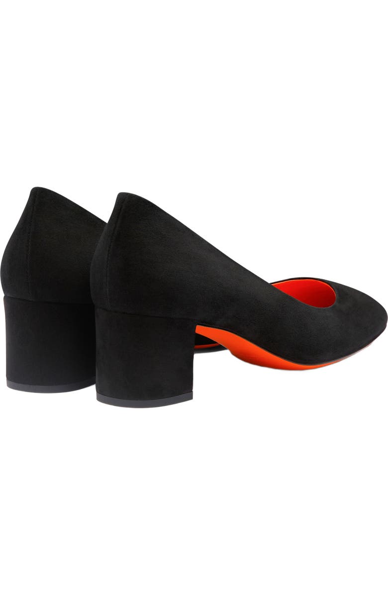 Santoni Women's suede low-heel pump, Alternate, color, Black