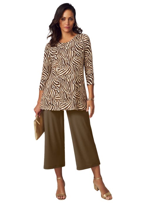 Stretch Knit Swing Tunic (Plus)