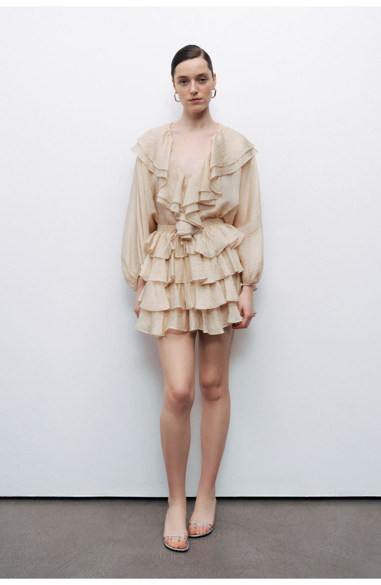 Nocturne Stoned Flounce Blouse, Alternate, color,