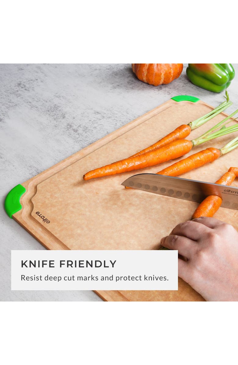 Eli Home Premium Series 14 x 19 x 1/4 Cutting Board - X Large Green, Alternate, color, Brown