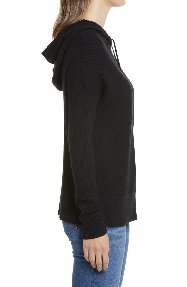Caslon<sup>®</sup> Rib Hoodie, Alternate, color,
