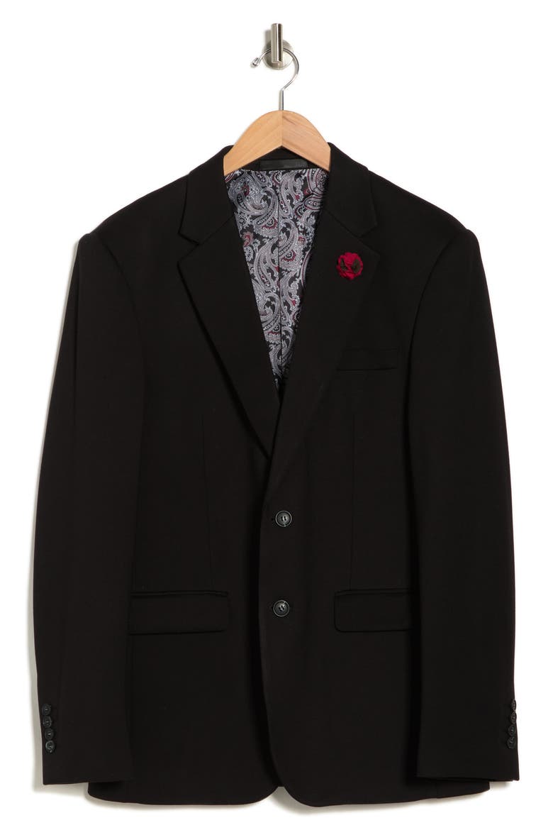 Slim Fit Sport Coat, Alternate, color, BLACK