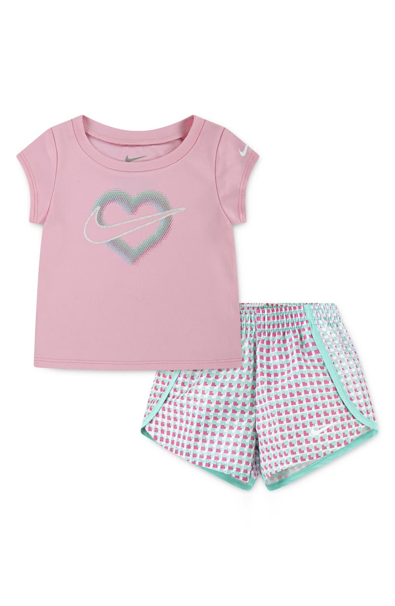 Nike Pixel Pop Sprinter Shorts & T-Shirt Set, Main, color, Tropical Twist