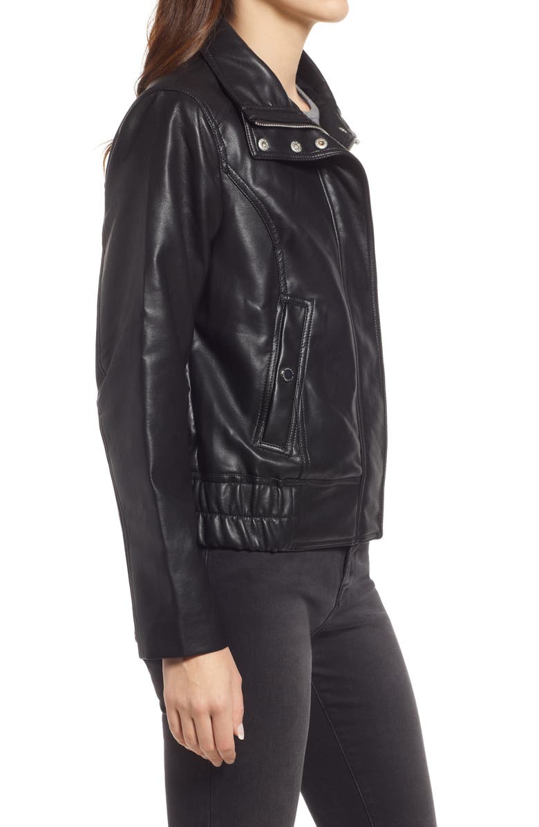 French Connection Faux Leather Jacket, Alternate, color,