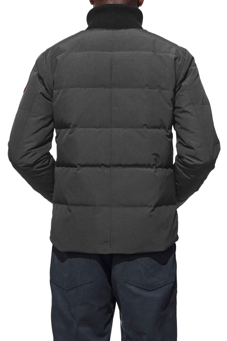 'Woolford' Slim Fit Down Bomber Jacket, Alternate, color, GRAPHITE