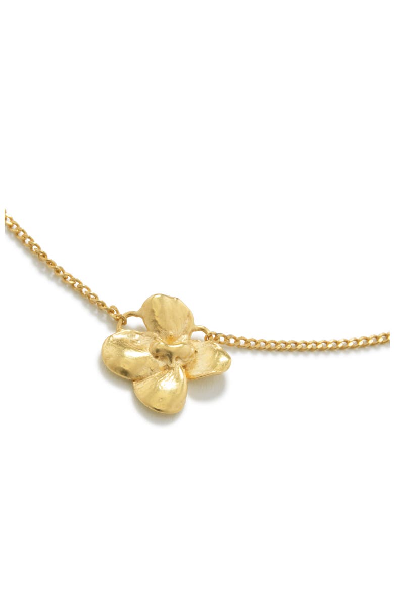 Flower Pendant Necklace, Alternate, color, 18CT GOLD PLATED