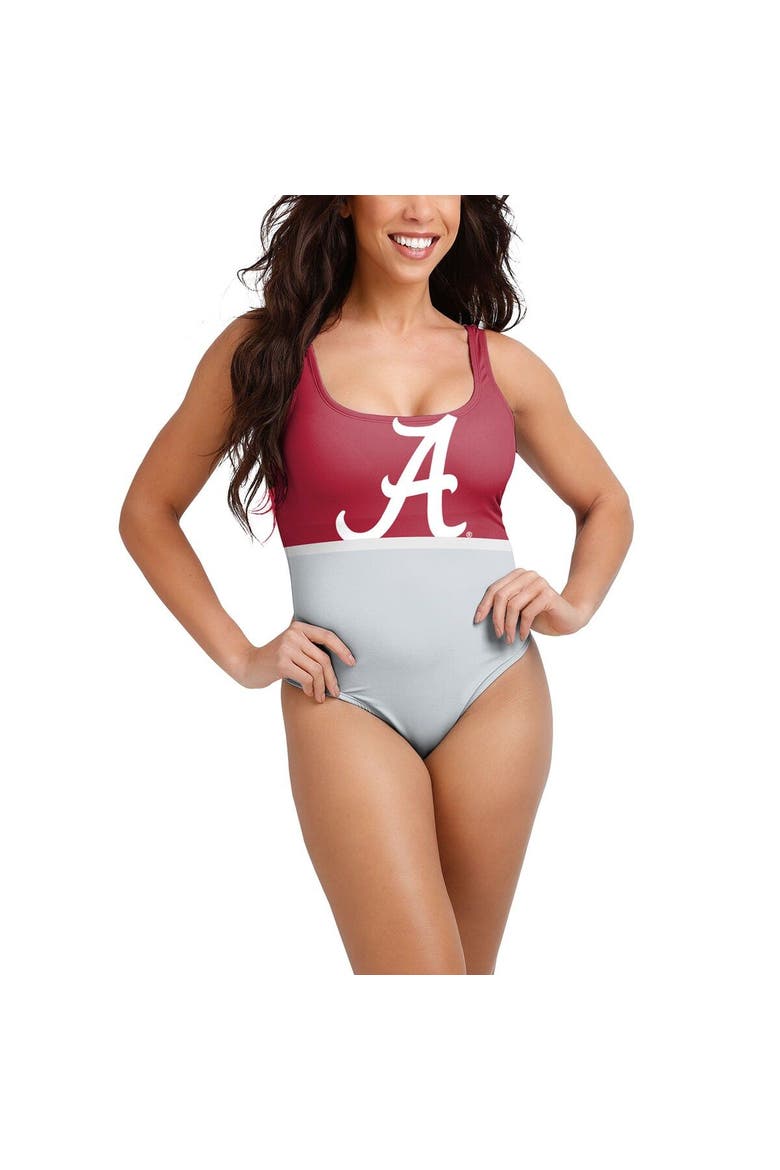 Women's FOCO Crimson Alabama Crimson Tide One-Piece Bathing Suit, Alternate, color, Crimson