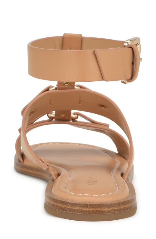Nine West Jouise Studded Gladiator Sandal In Light Natural