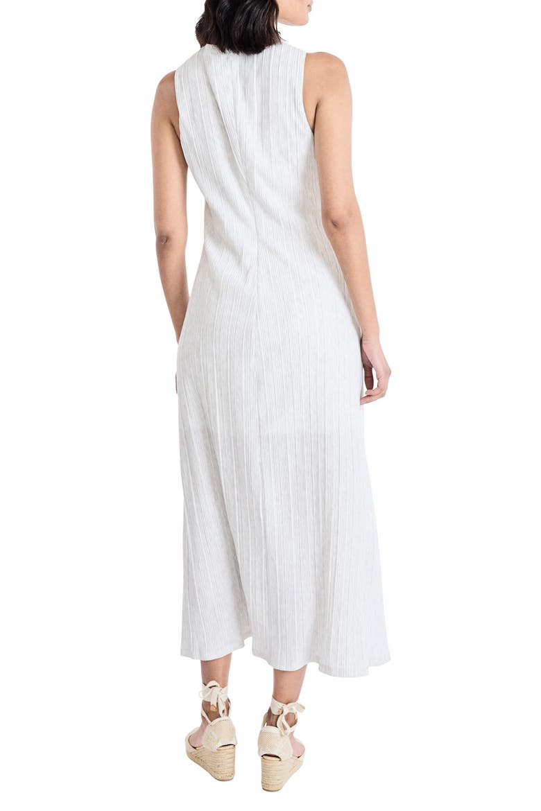 Cutout Detail Rib Maxi Dress, Alternate, color, IVORY/ GREY