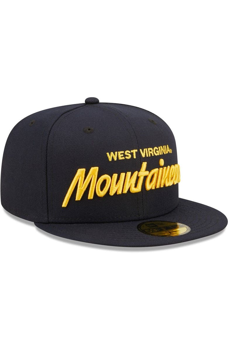 New Era Men's New Era Navy West Virginia Mountaineers Script Original 59FIFTY Fitted Hat, Alternate, color, Navy