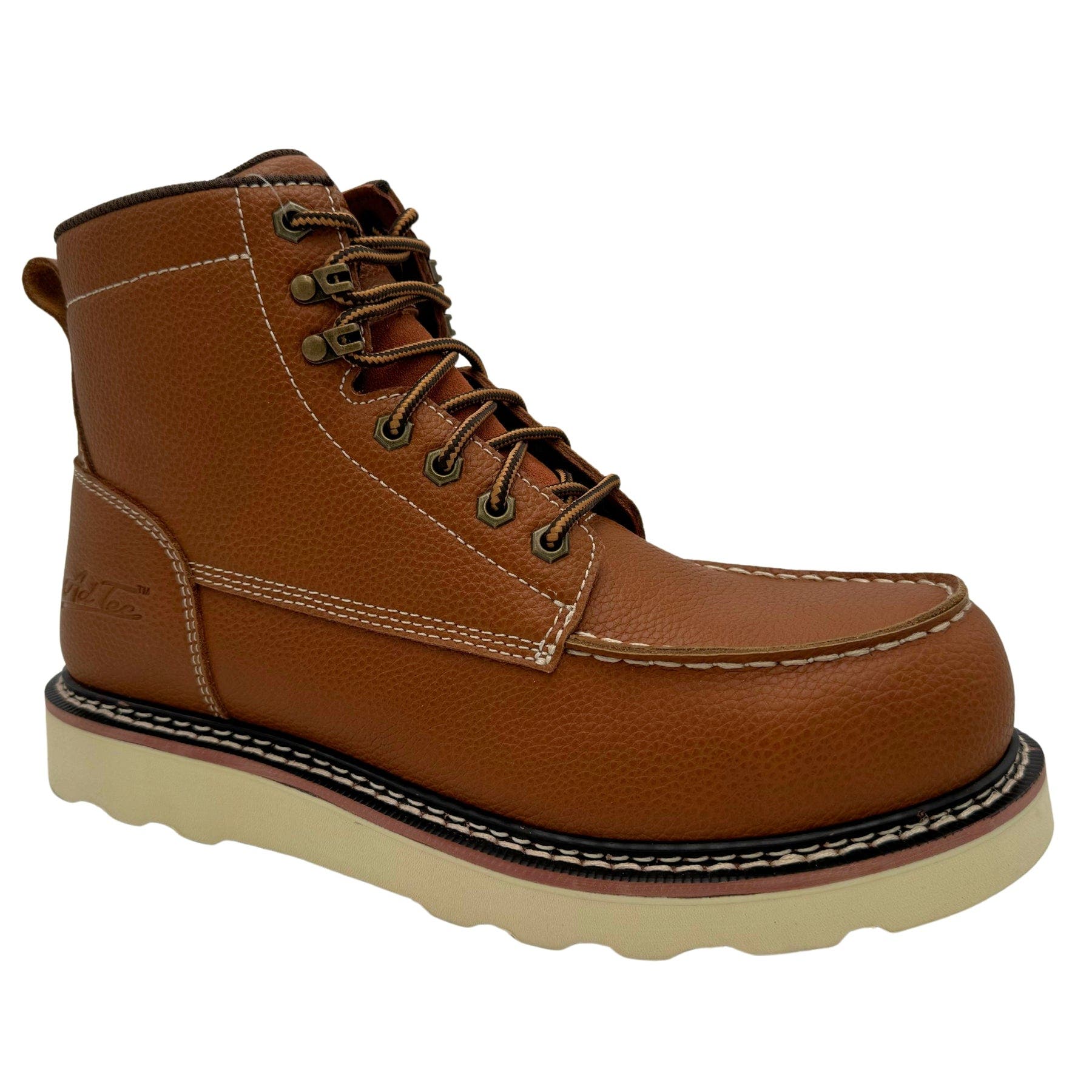 AdTec 6" Tumbled Comp Toe Moc Work Boot, Main, color, Tumble Brown