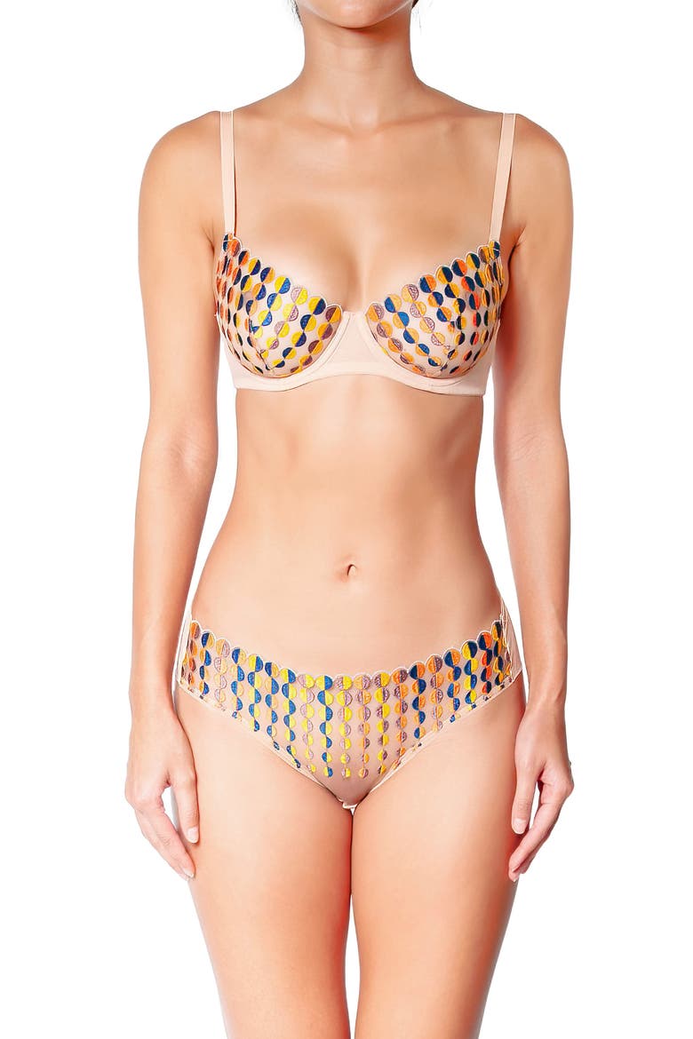 Deco Dots Bikini Briefs, Alternate, color, FOREST GREEN