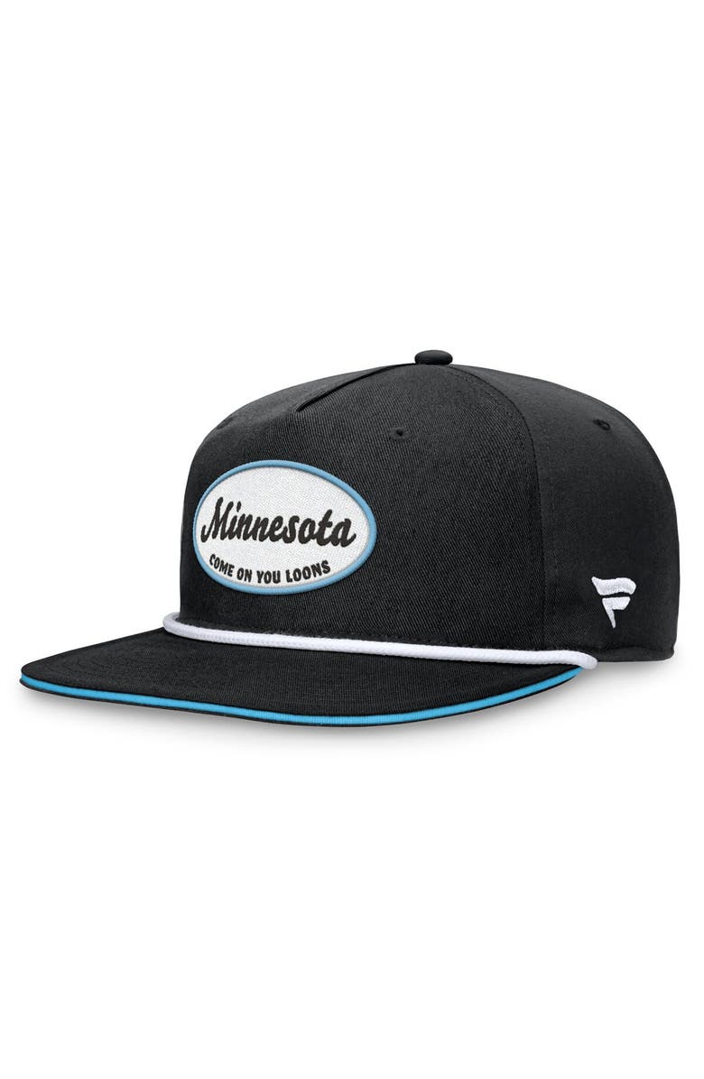 FANATICS Men's Fanatics Branded Black Minnesota United FC Iron Golf Snapback Hat, Alternate, color, 