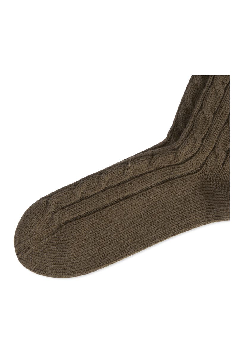 Seasonless Cable Crew Socks, Alternate, color, PINE