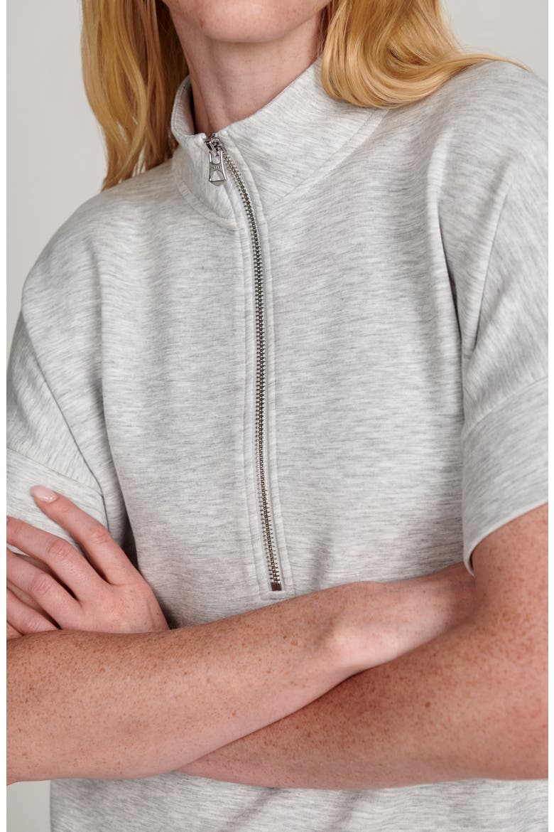 Ritchie Short Sleeve Half Zip, Alternate, color, LIGHT GREY MARL