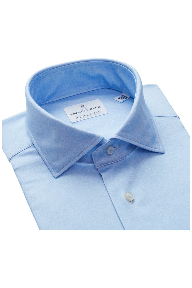 4Flex Stretch Modern Fit Light Blue Knit Dress Shirt, Alternate, color, LIGHT BLUE PASTEL