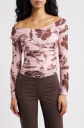 Petal & Pup Navida Off the Shoulder Mesh Top
