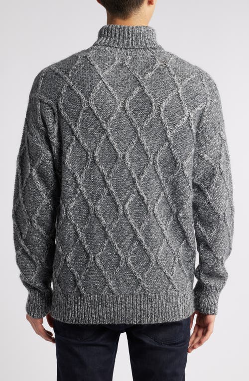 Shop Hugo Boss Boss Estupendo Diamond Stitch Sweater In Medium Grey