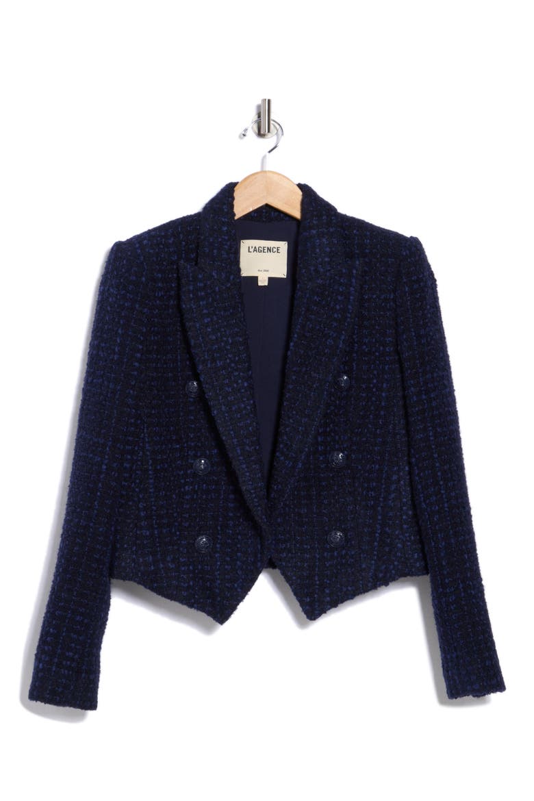 Lila Boxy Blazer, Alternate, color, MIDNIGHT/ BLUE