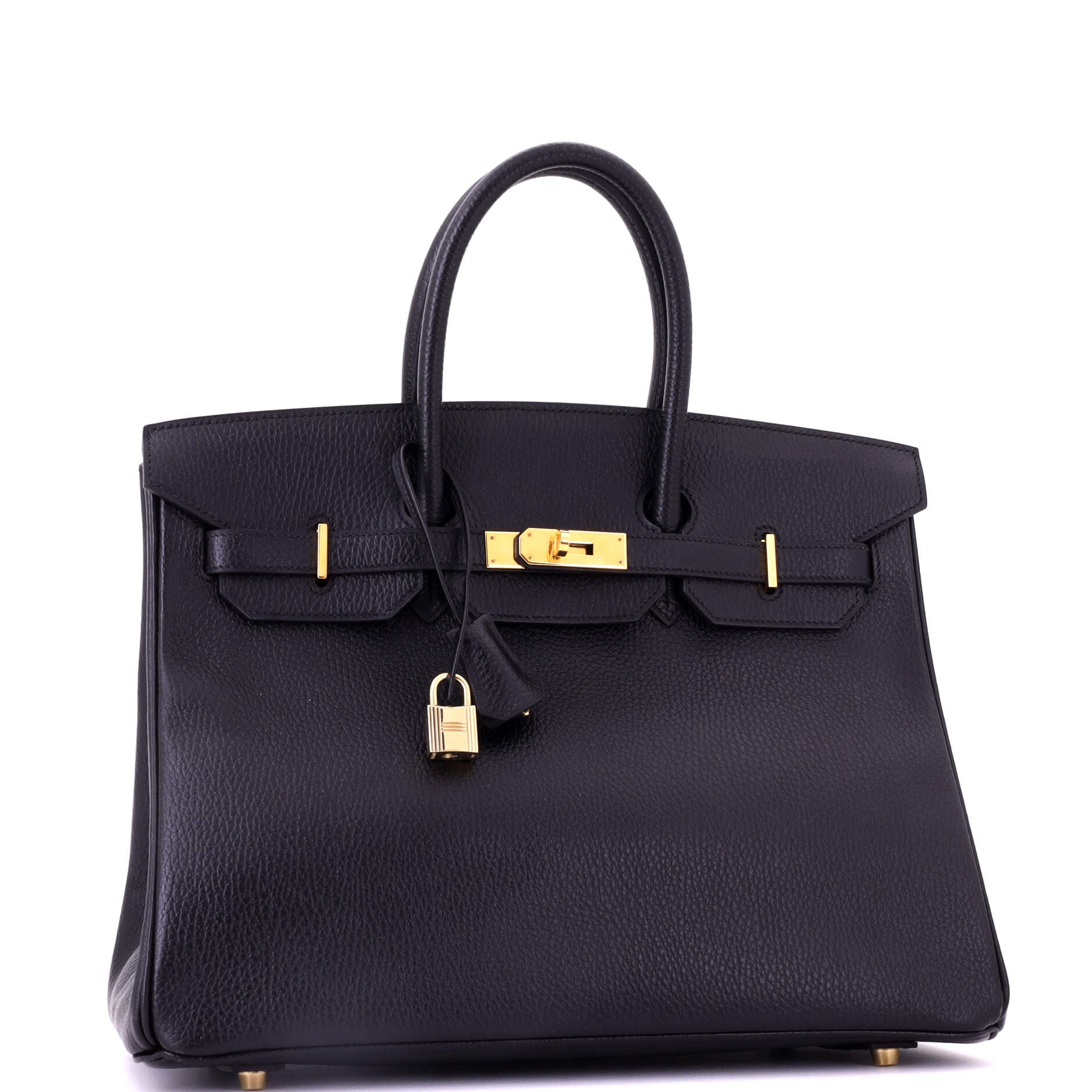 Pre-Owned Hermes Birkin Handbag Black Ardennes with Gold Hardware 35, Alternate, color, Noir