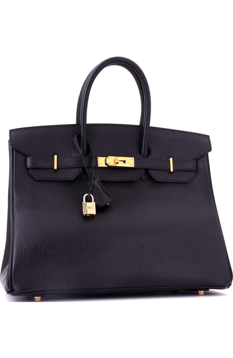 Pre-Owned Hermes Birkin Handbag Black Ardennes with Gold Hardware 35, Alternate, color, Noir