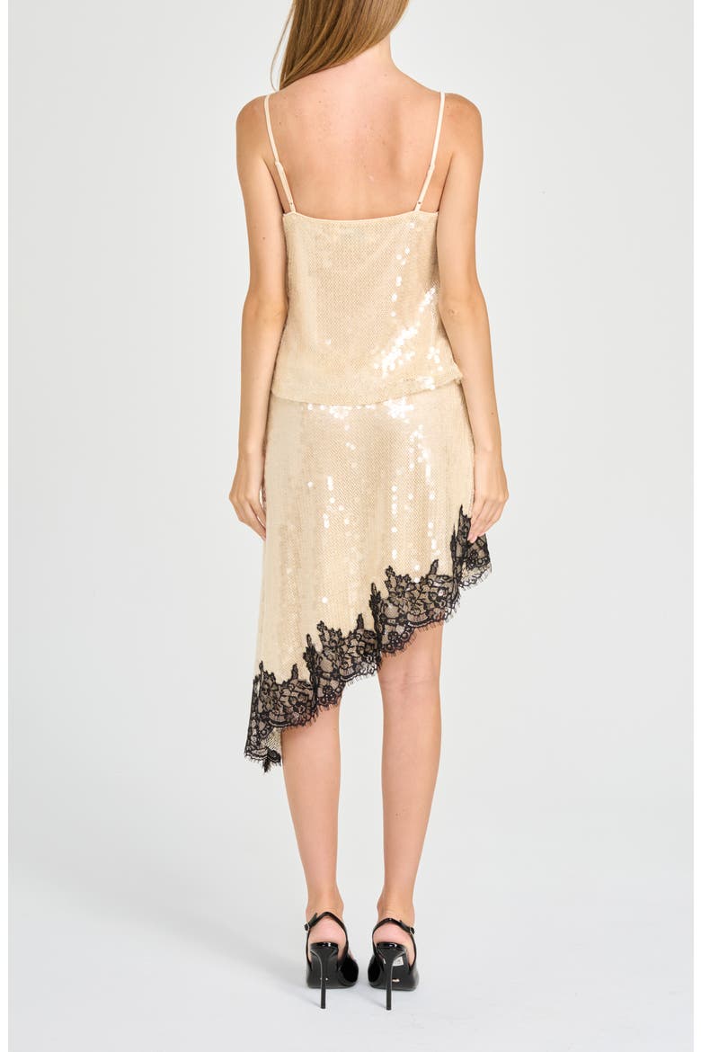 x Rose Lola Lucia Sequin Camisole, Alternate, color, CREAM
