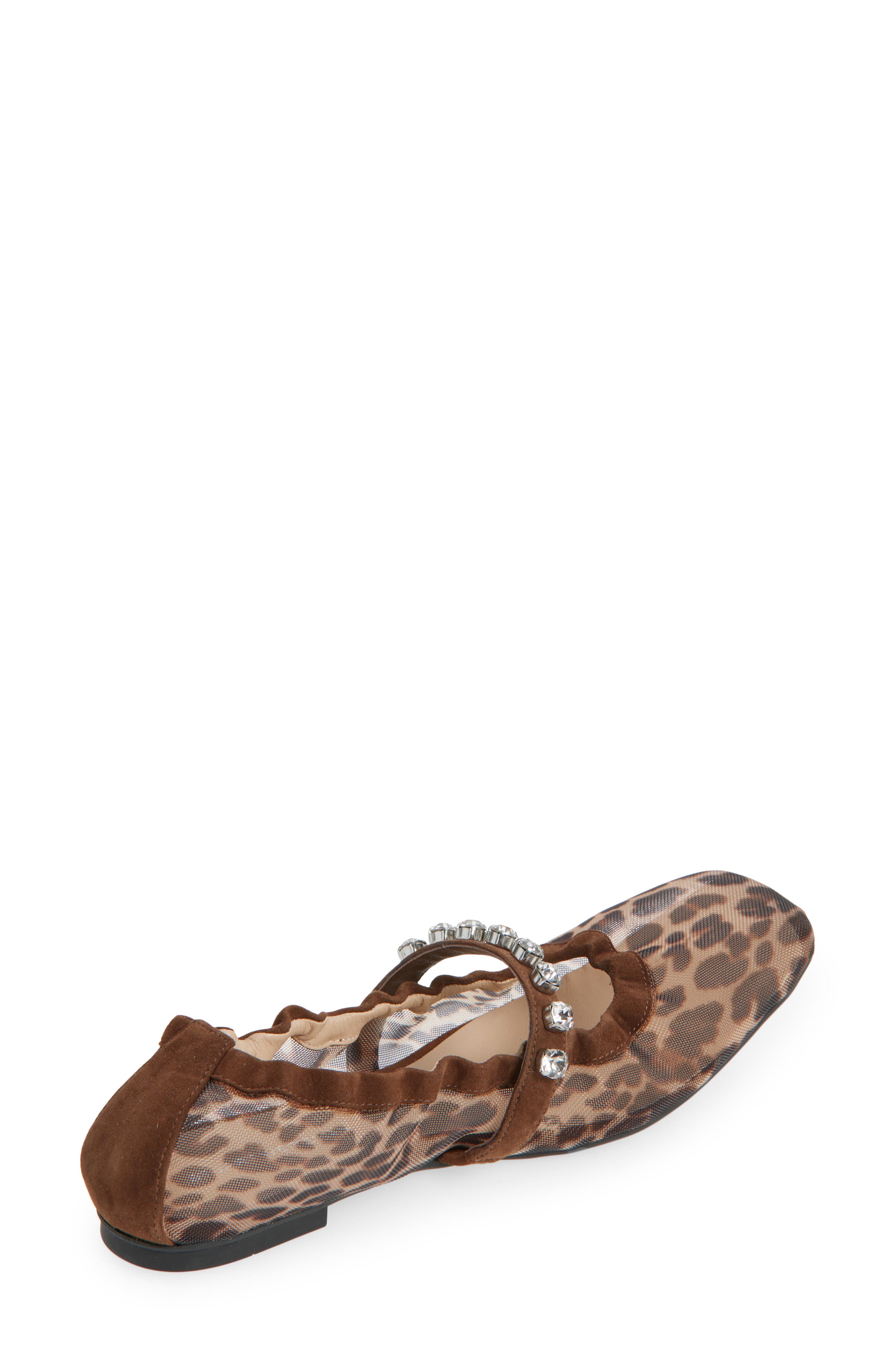 Goldie Crystal Strap Ballet Flat, Alternate, color, CLASSIC CIGAR