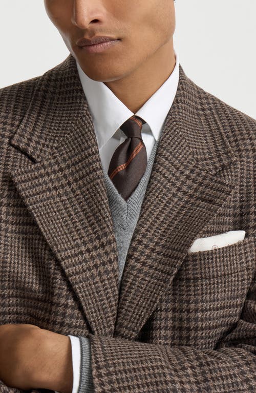 Brunello Cucinelli Striped Silk Tie In Multi