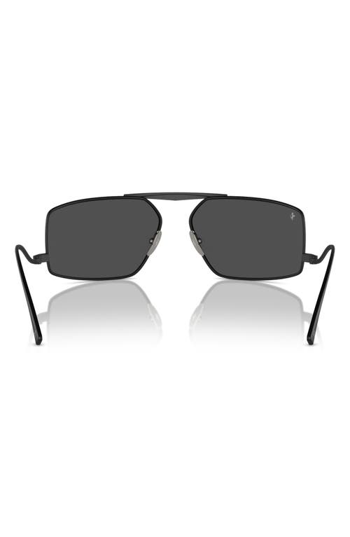 Scuderia Ferrari 64mm Oversize Rectangular Sunglasses In Black