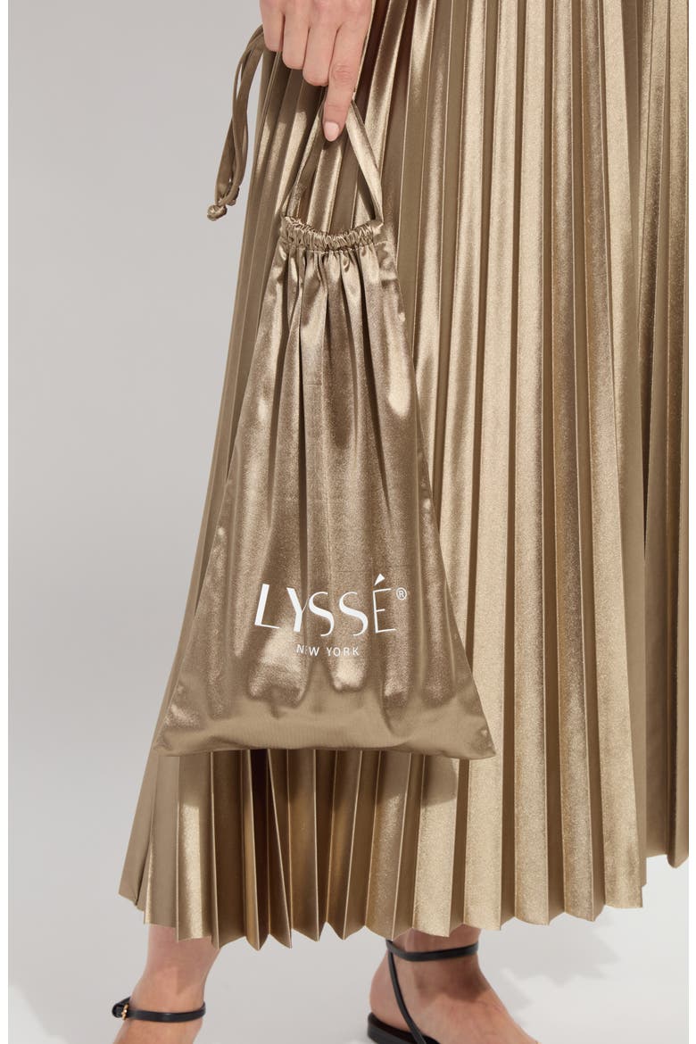 Nina Pleated Midi Skirt & Bag, Alternate, color, CELADON