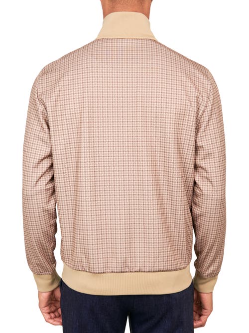 Construct Houndstooth Track Jacket In Khaki