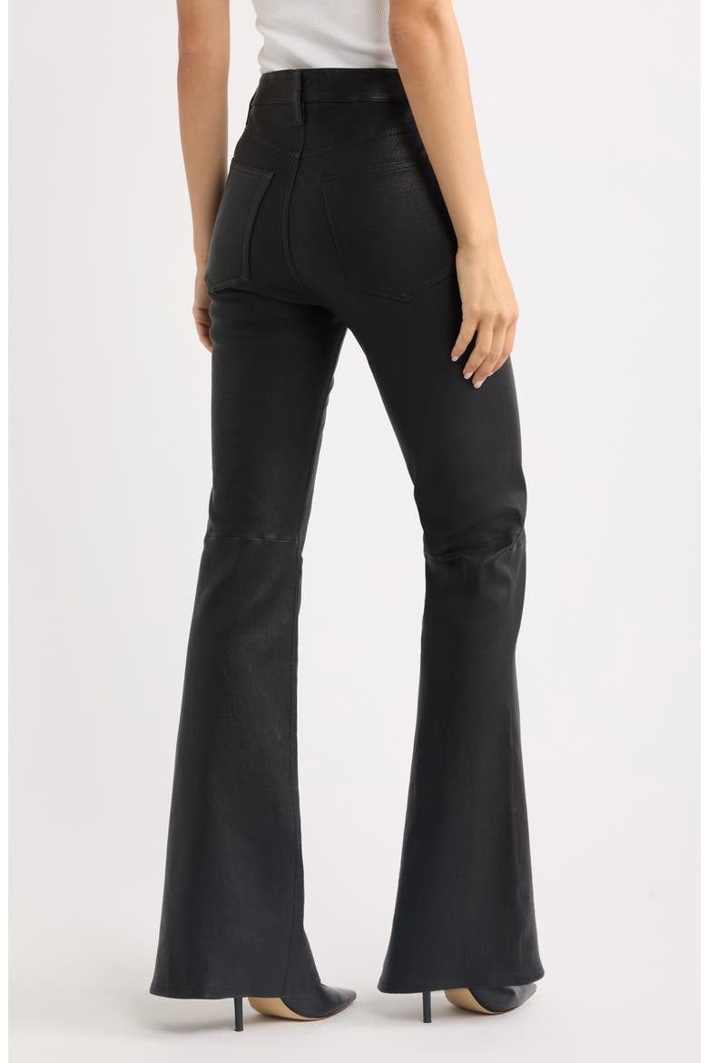 The Leather Flare Pants, Alternate, color, BLACK