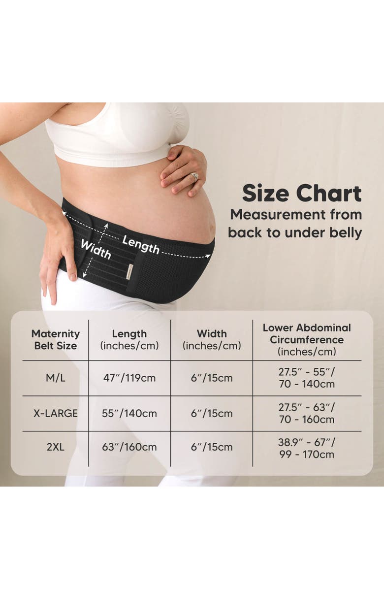 KeaBabies Ease Maternity Support Belt, Alternate, color, Midnight Black