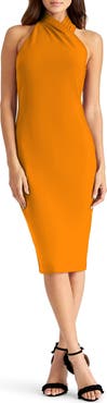 RACHEL Rachel Roy Harland Crossover Halter Midi Dress
