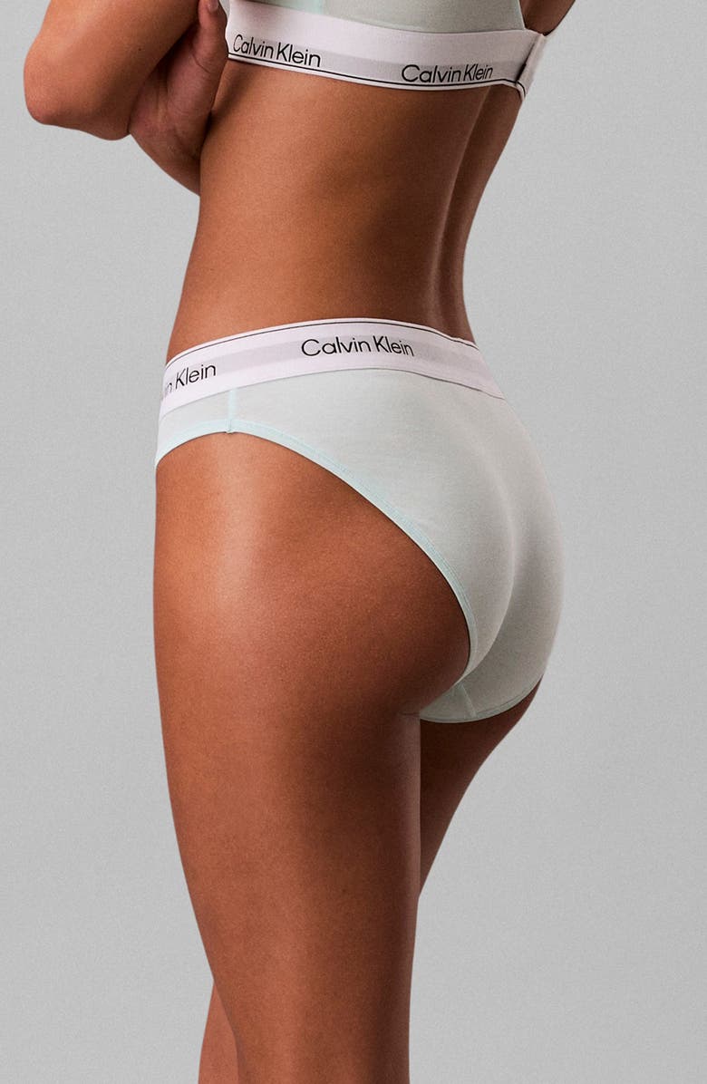 Calvin Klein Logo Bikini, Alternate, color, Feel The Mint